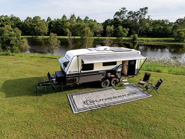 Professional AC installation on caravan rooftop by Caravan Air Conditioning Services in Australia

