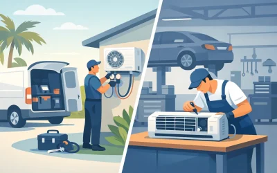 Mobile Service vs Workshop Aircon Repairs