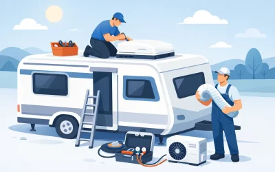 Caravan Air Conditioner Installation Process