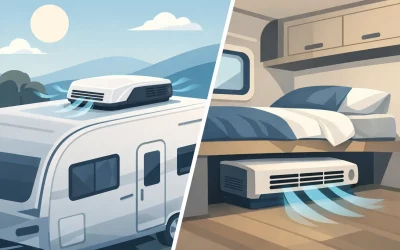 Caravan Rooftop Aircon Versus Underbunk Unit