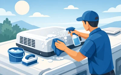 How to Clean Rooftop Caravan Aircon Safely